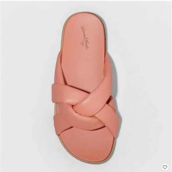 Women's Cosette Padded Slide Sandals - Universal Thread™ Coral 7 - Picture 2 of 7